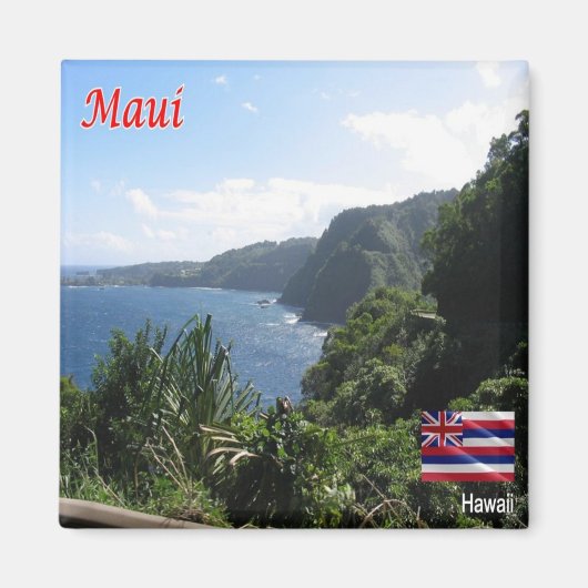 zHI004 MAUI, HAWAII, Luftansicht, Ozeanien, Kühlsc Magnet (Vorne)