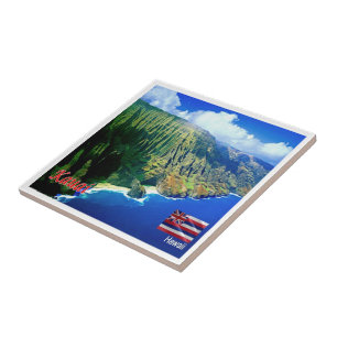 zHI006 KAUAI, HAWAII, Luftbild, Ozeanien, Fliese