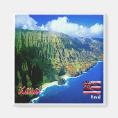 zHI006 KAUAI, HAWAII, Luftsicht, Ozeanien, Kühlsch Magnet (Vorne)