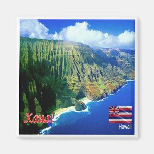 zHI006 KAUAI, HAWAII, Luftsicht, Ozeanien, Kühlsch Magnet