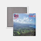 zHI008 KAILUA, HAWAII, Sea View, Ozeanien, Kühlsch Magnet (Vorderseite/Rückseite)
