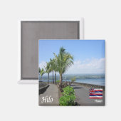 zHI012 HILO, HAWAII, Panorama, Ozeanien, Kühlschra Magnet (Vorderseite/Rückseite)