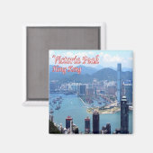 zHK017 VICTORIA PEAK Hongkong, Asien, Kühlschrank Magnet (Vorderseite/Rückseite)