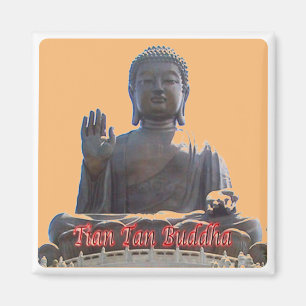 zHK020 TIAN TAN BUDDHA, Hongkong, Souvenir Kühlsch Magnet