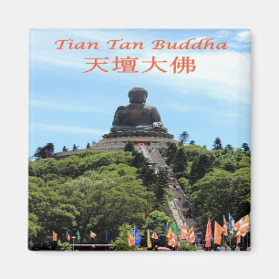 zHK021 TIAN TAN BUDDHA, Hongkong, Asien, Kühlschra Magnet
