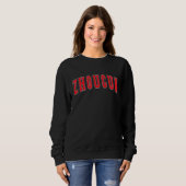 Zhoucun China Proud Chinese Vacation Souvenir Zhou Sweatshirt (Vorne ganz)