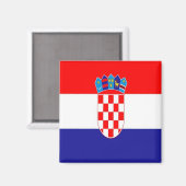 zHR001 KROATIEN, kroatische Flagge, Kühlschrank Magnet (Vorderseite/Rückseite)