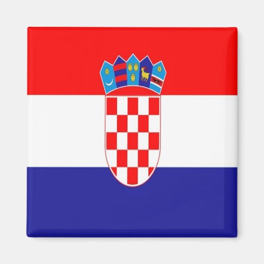 zHR001 KROATIEN, kroatische Flagge, Kühlschrank Magnet (Vorne)