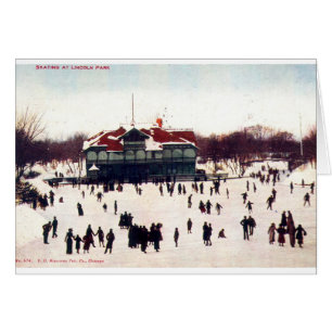 ZHR0030 1908 Vintages Skaten bei Lincoln Park,