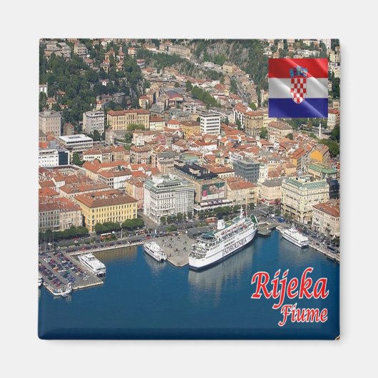 zHR006 RIJEKA, Kroatien, Kühlschrank Magnet (Vorne)