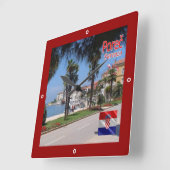 zHR010 POREC, Kroatien, Quadratische Wanduhr (Winkel)