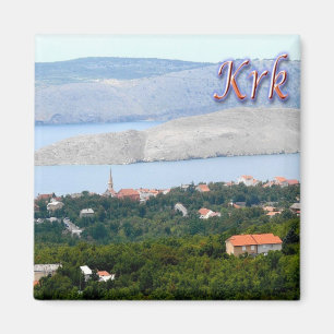 zHR011 OTOK, KRK, Kroatien, Kühlschrank Magnet