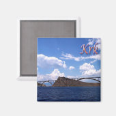 zHR016 KRK - Bridge - Croatia - Fridge Magnet (Vorderseite/Rückseite)