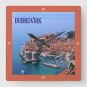 zHR017 DUBROVNIK, Kroatien, Quadratische Wanduhr (Vorderseite)