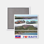 zHT002 HAITI I Liebe, Mosaik, Amerika, Kühlschrank Magnet (Vorderseite/Rückseite)