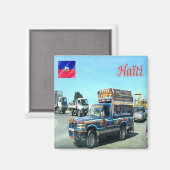 zHT004 PUERTO PRINZIPE, Stich, Haiti, Kühlschrank Magnet (Vorderseite/Rückseite)
