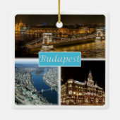 zHU003 BUDAPEST Ungarn, Keramikornament (Rückseite)