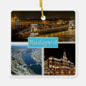 zHU003 BUDAPEST Ungarn, Keramikornament (Vorderseite)