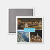 zHU003 BUDAPEST Ungarn, Kühlschrank Magnet (Vorderseite/Rückseite)