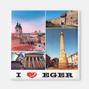 zHU006 EGER I Liebe, Mosaik, Ungarn, Kühlschrank Magnet