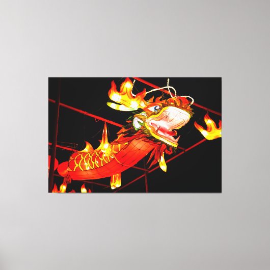 Zhulong Feuerdrache  Leinwanddruck (Vorderseite)