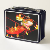 Zhulong Feuerdrache  Metall Brotdose (Rückseite)