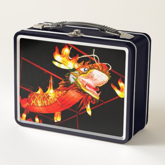 Zhulong Feuerdrache  Metall Brotdose (Vorderseite)