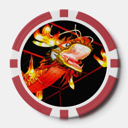 Zhulong-Feuerdrache Pokerchips (Vorderseite)