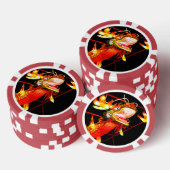 Zhulong-Feuerdrache Pokerchips (Stapel)