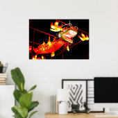 Zhulong-Feuerdrache Poster (Heimbüro)
