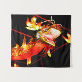 Zhulong-Feuerdrache  Wandteppich (Vorderseite (Horizontal))