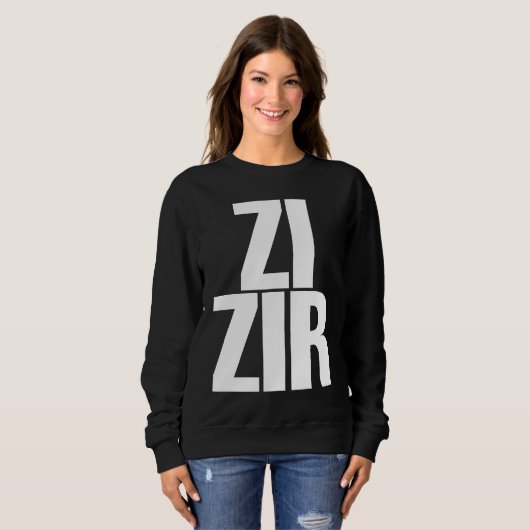 Zi Zir Big Obvious Nonbinary Pronouns Sweatshirt (Vorne ganz)