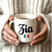 Zia (Aunt) Italian Flag Mug Kaffeetasse
