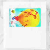 Zia-Ballon Rechteckiger Aufkleber (Tasche)