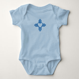 Zia Heart Baby Blue Strampler