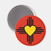 Zia Heart Symbol Magnet (Vorderseite/Rückseite)