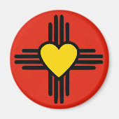 Zia Heart Symbol Magnet (Vorne)