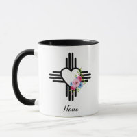 Zia Herz mit Blume Personalisiertes Geschenk Kaffe
