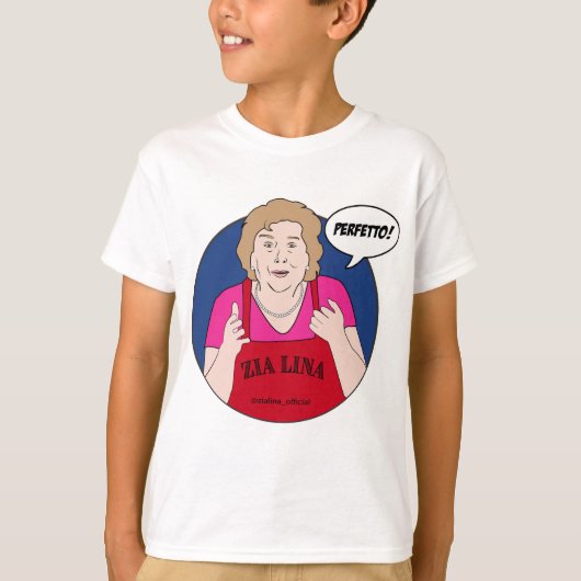Zia Lina "Perfetto"! Kinder T-Shirt (Vorderseite)