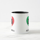 ZIA personalisierte italienische Flagge Herzerkran Tasse (Zentrum)