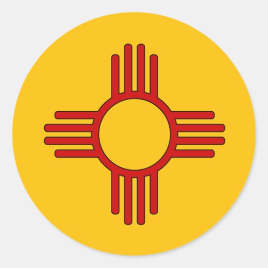 Zia Runder Aufkleber (Vorderseite)