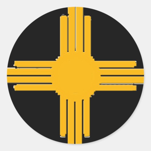 Zia Runder Aufkleber (Vorderseite)