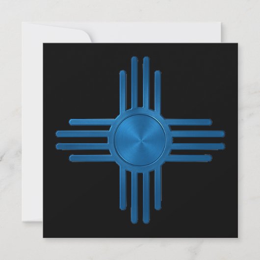 Zia Sun Blue Einladung (Vorderseite)
