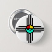 Zia Sun God Button (Vorne & Hinten)