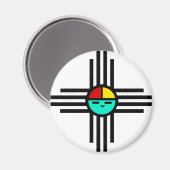 Zia Sun God Magnet (Vorderseite/Rückseite)