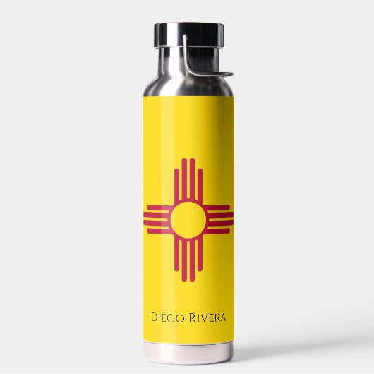 Zia Sun New Mexico Flag Persönlicher Name Trinkflasche (Links)