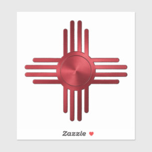 Zia Sun Red Aufkleber