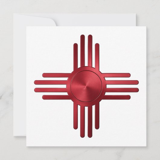Zia Sun Red Einladung (Vorderseite)