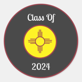 Zia Sun Runder Aufkleber