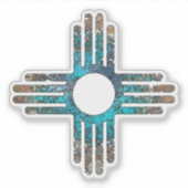 Zia Sun Symbol Aufkleber (Vorderseite)